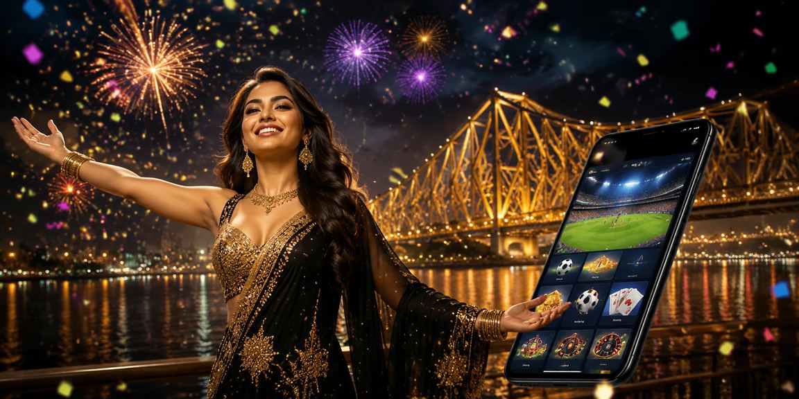 Howrah Bridge and sports betting atmosphere in Kolkata